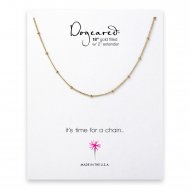 beaded chain, gold dipped -18 inches