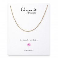 small textured cable chain, gold dipped - 24 inches