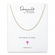 flat oval chain, gold filled -18 inches