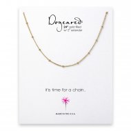 beaded chain, gold dipped -24 inches