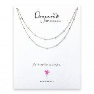 beaded chain, sterling silver -36 inches