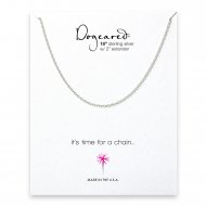 small textured cable chain, sterling silver -18 inches