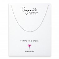 bevel chain, sterling silver -18 inches