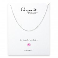flat oval chain, sterling silver -18 inches