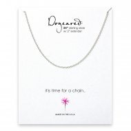 small textured cable chain, sterling silver -24 inches