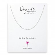 bevel chain, sterling silver -24 inches