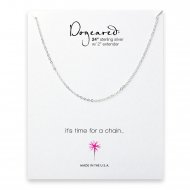 flat oval chain, sterling silver -24 inches