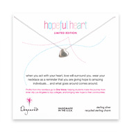 limited edition hopeful heart sterling silver necklace with heart bead