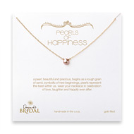 bridal pearls of happiness gold dipped necklace with rose pearl