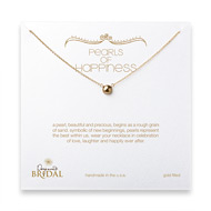 bridal pearls of happiness gold pearl necklace, gold dipped