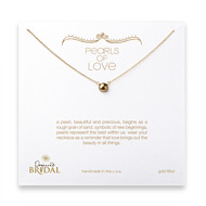 bridal pearls of love gold dipped necklace with gold pearl