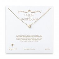 bridal pearls of friendship pearl necklace, gold dipped