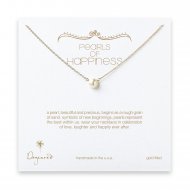 bridal pearls of happiness pearl necklace, gold dipped
