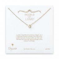 bridal pearls of love pearl necklace, gold dipped