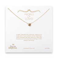 bridal pearls of love gold pearl necklace, gold dipped - 18 inches