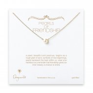 bridal pearls of friendship pearl necklace, gold dipped -18 inches