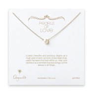 bridal pearls of love pearl necklace, gold dipped - 18 inches