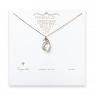 bridal keshi pearl necklace, gold dipped
