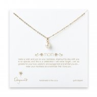 mother of bride pearl necklace, gold dipped