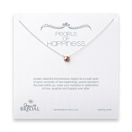 bridal pearls of happiness rose pearl necklace, sterling silver