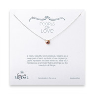 bridal pearls of love rose pearl necklace, sterling silver