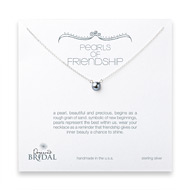 bridal pearls of friendship silver pearl necklace, sterling silver - 18 inches