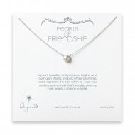 bridal pearls of friendship pearl necklace, sterling silver -18 inches