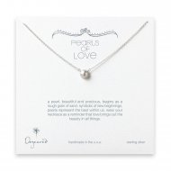 bridal pearls of love pearl necklace, sterling silver -18 inches