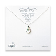 bridal keshi pearl necklace, sterling silver - 18 inches