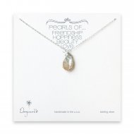 bridal keshi pearl necklace, sterling silver
