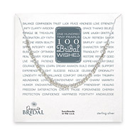 bridal 100 good wishes sterling silver dangling pearl necklace