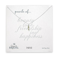 bridal sterling silver cascading white pearl necklace