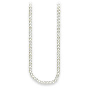 bridal small pearl strand grace necklace with gold dipped clasp-  36 inches