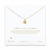 flower girl necklace, gold dipped -14 inches