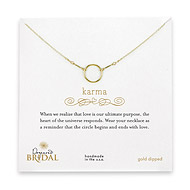 bridal karma necklace, gold dipped
