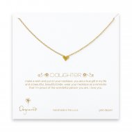 bridal daughter simple heart necklace, gold dipped