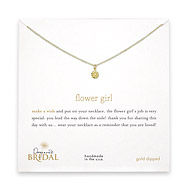 flower girl reminder bridal necklace with gold dipped small daisy