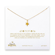 bridal mom bright star necklace, gold dipped