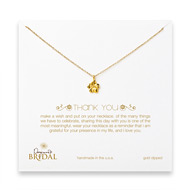 bridal thank you gold dipped hibiscus necklace