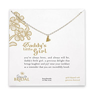 bridal daddy's little girl gold dipped heart necklace