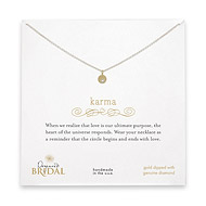 bridal karma diamond gold dipped necklace