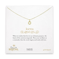 bridal mini karma necklace, gold dipped