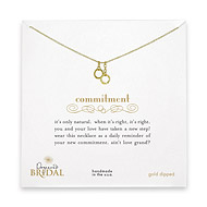 bridal commitment gold dipped necklace