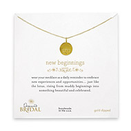 bridal new beginnings gold dipped lotus disc necklace
