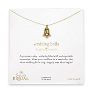 bridal wedding bells gold dipped necklace
