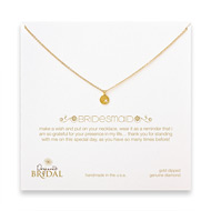 bridal bridesmaid diamond circle gold dipped necklace