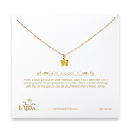 bridal bridesmaid cherry blossom gold dipped necklace