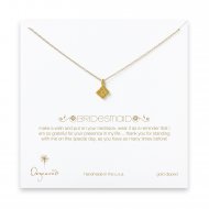 bridesmaid flower necklace, gold dipped
