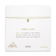 make a wish bridal necklace with gold dipped baby heart on gold