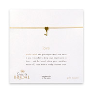 love make a wish bridal necklace with gold dipped key to my heart on gold